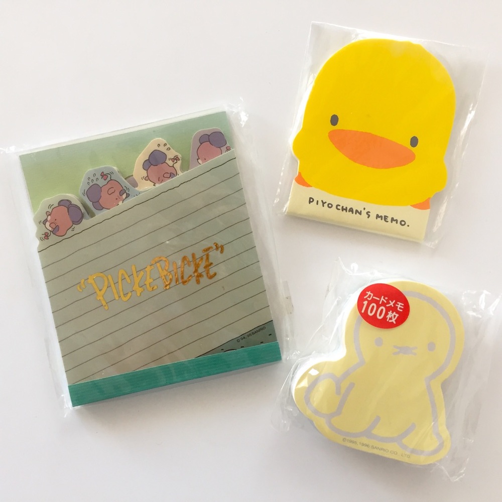 NWT Picke Bicke, Puwawa, and Piyochan Memo Bundle
